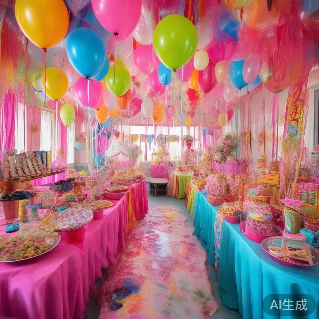 成功的派对布置是点燃热情的关键。采用大量的粉色、彩