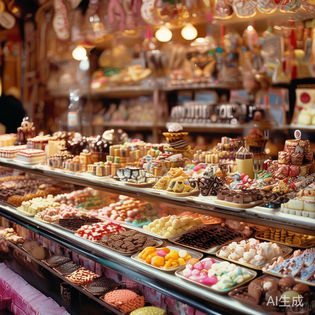 糖果品鉴体验：在专设的糖果展区，琳琅满目的糖果等待