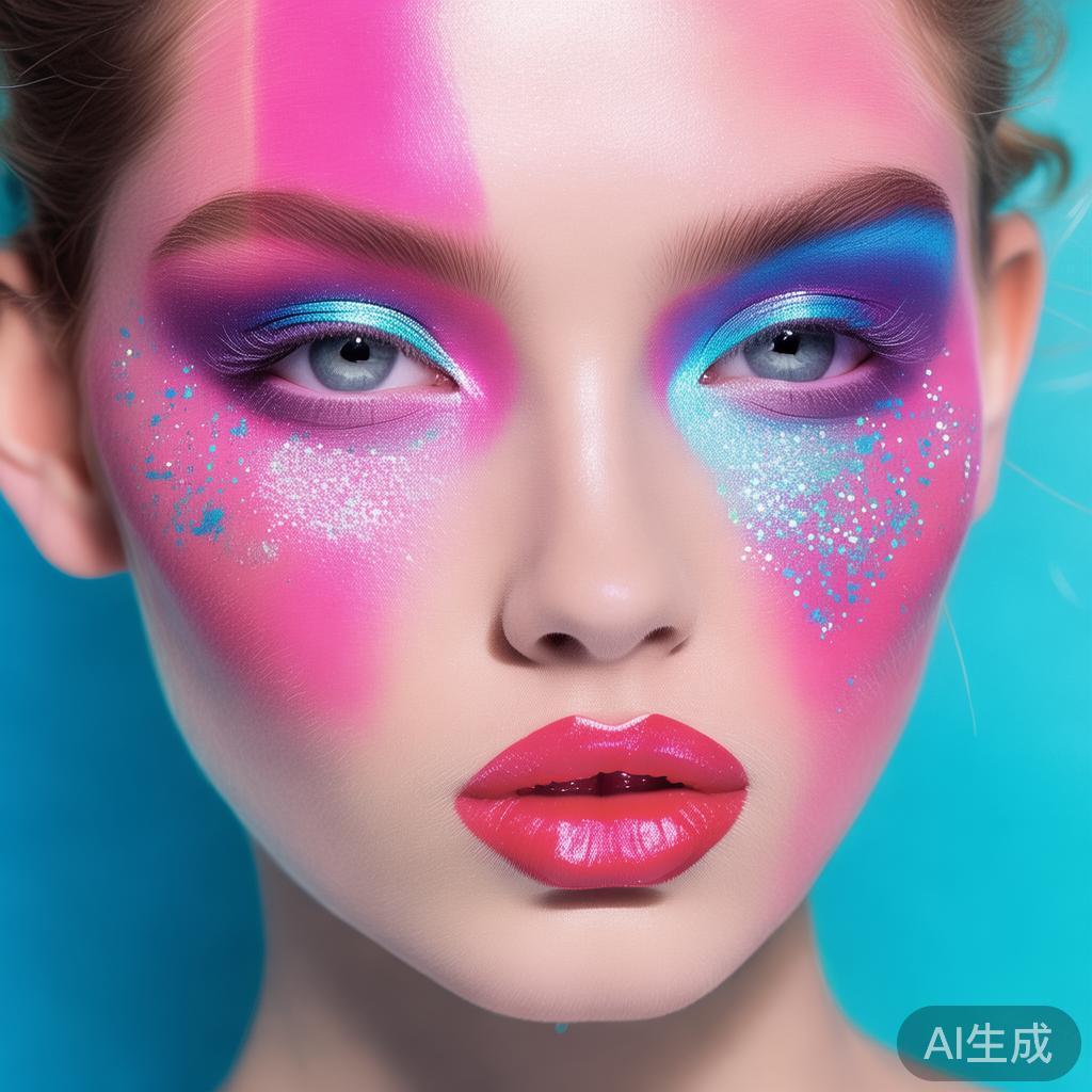 鲜艳的色彩搭配：利用粉色、紫色、天蓝色、橙色等多彩