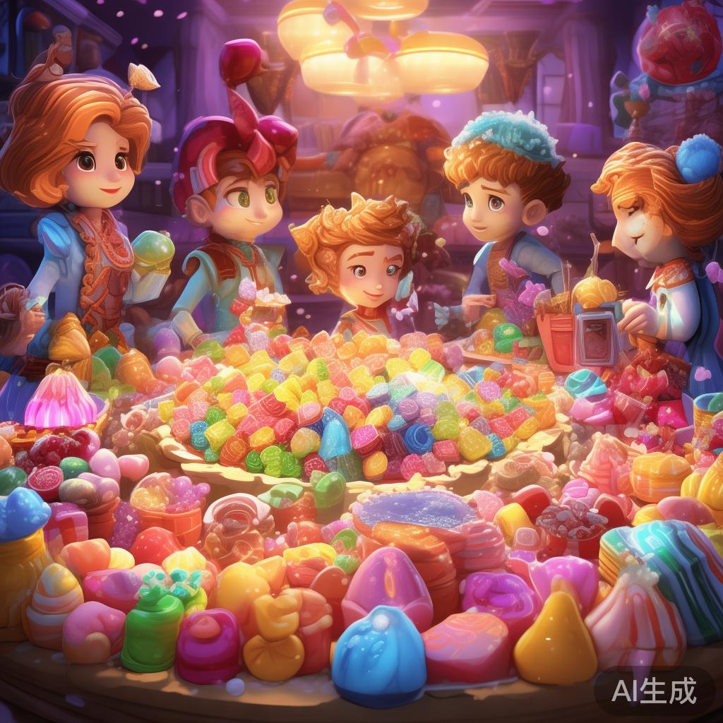 在香肠派对中，糖果不仅能作为奖励或装饰素材，还能用